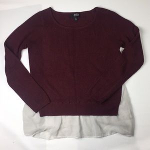 Ana Knit Sweater with Sheer Underlay